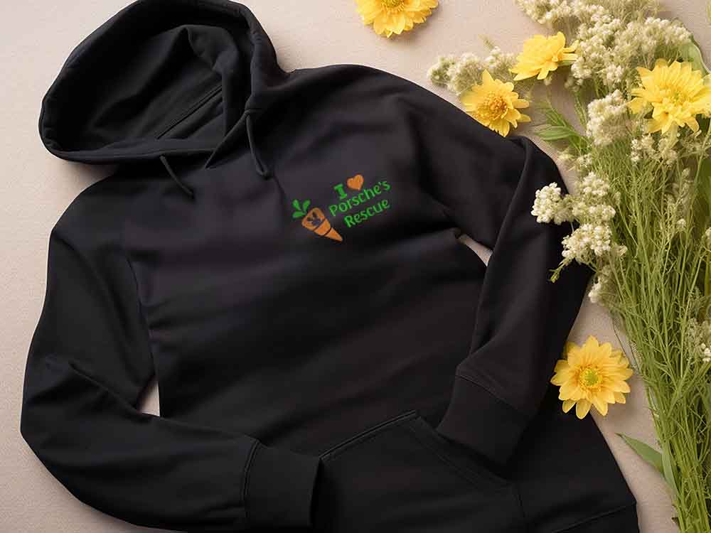Embroidered Porsches Rescue Pull Over Hoodie