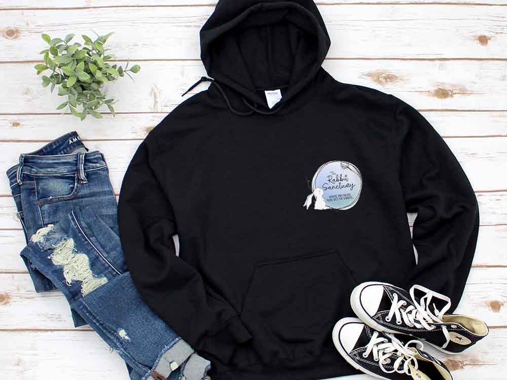 Printed Rabbit Sanctuary Pull Over Hoodie - Image 2