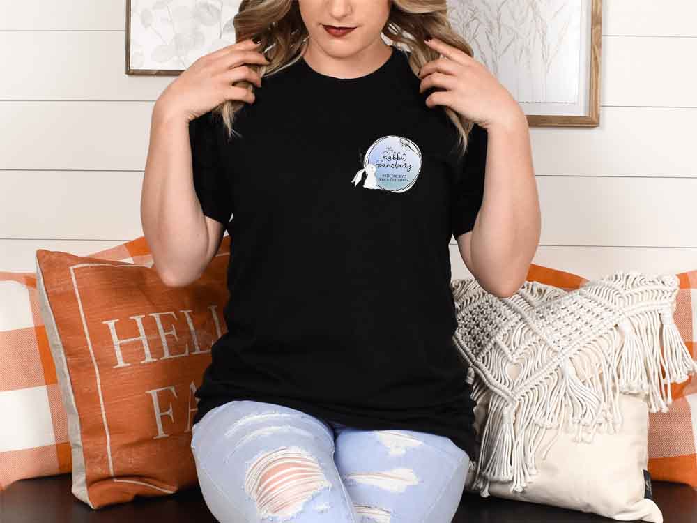 Printed Rabbit Sanctuary T-shirt - Unisex Fit - Image 5
