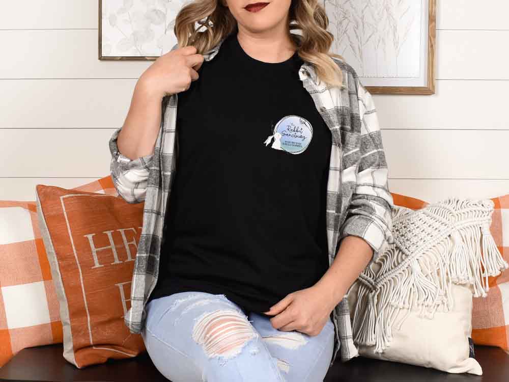 Printed Rabbit Sanctuary T-shirt - Unisex Fit - Image 3