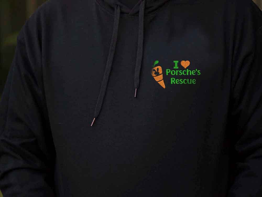 Embroidered Porsches Rescue Pull Over Hoodie - Image 3