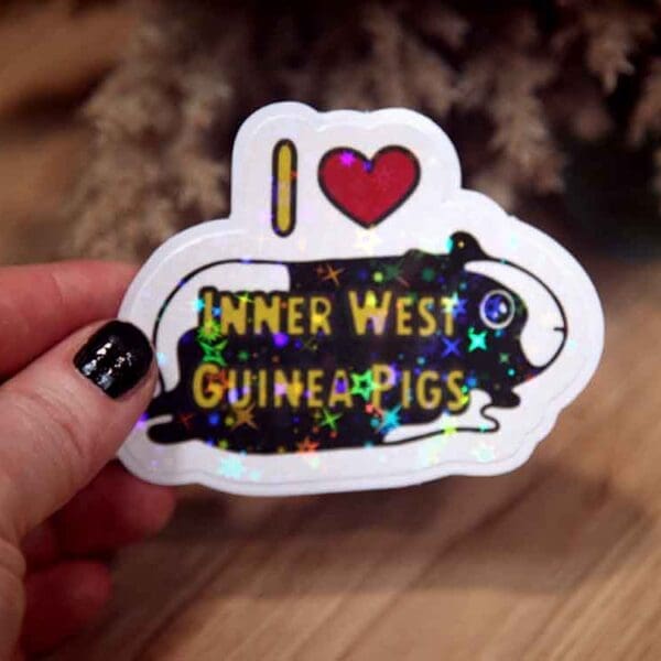 Inner West Guinea Pigs – Sparkle Glitter Sticker