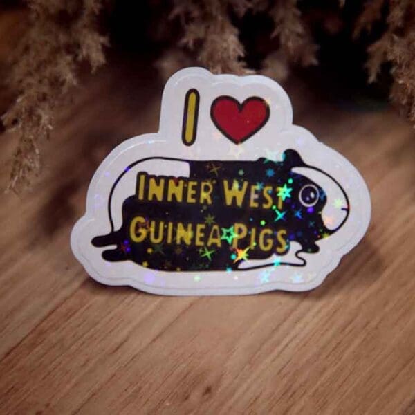 Inner West Guinea Pigs – Sparkle Glitter Sticker